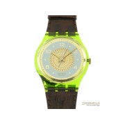 SWATCH Galleria classic quarzo cassa plastica e cinturino pelle new